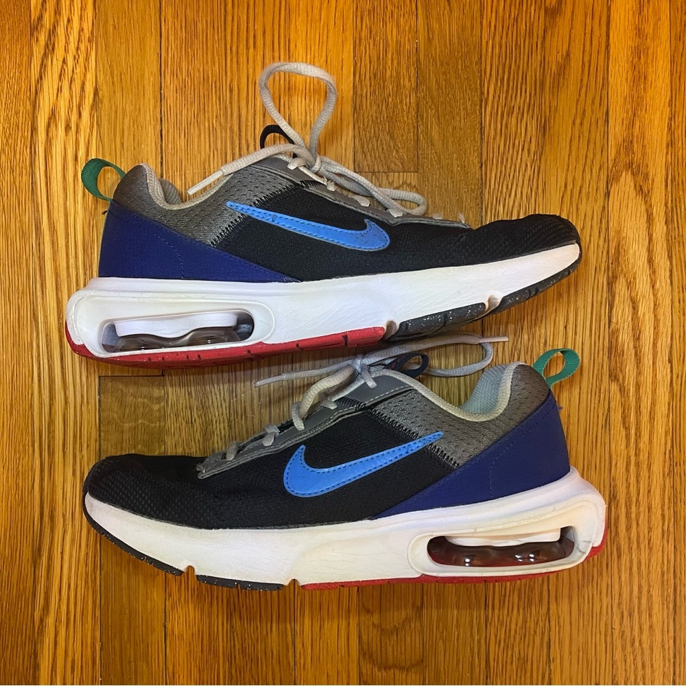 Nike Air Max Sneakers in Black, Blue, and Red